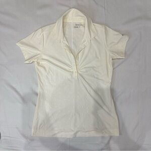 Nike Golf Dri-FIT Polo Top – Cream/White – Size S